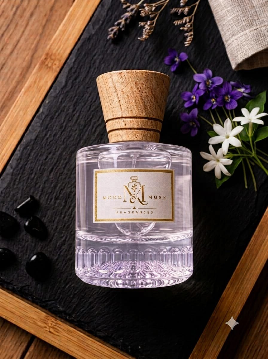 FLORAL 24 Luxury Flacon Presentation — Angle 3 — MOOD & MUSK